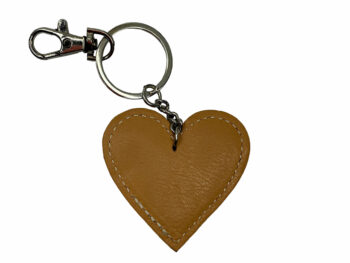Belle Couleur - Amore Tan Leather Keyring