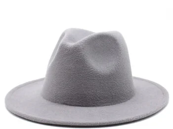 Belle Couleur - Light Grey Fedora Hat