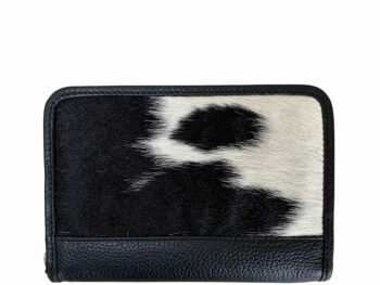 Belle Couleur - Patrice Black and White Cowhide Wallet