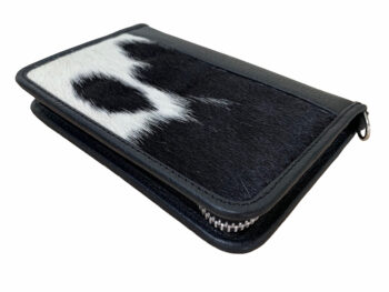 Belle Couleur - Patrice Black and White Cowhide Wallet