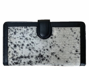 Belle Couleur - Zoe Light Black and White Cowhide Wallet